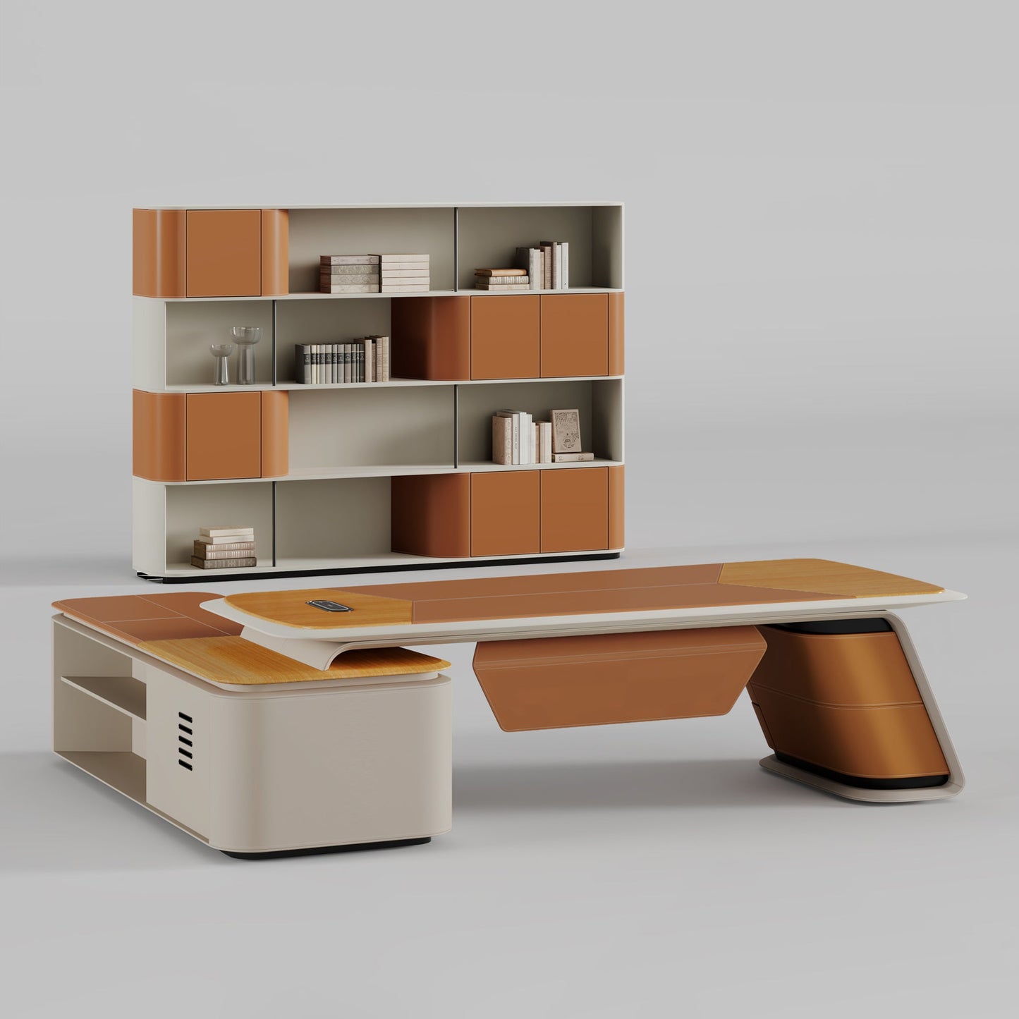Zen Altair, Executive Desk & Bookcase