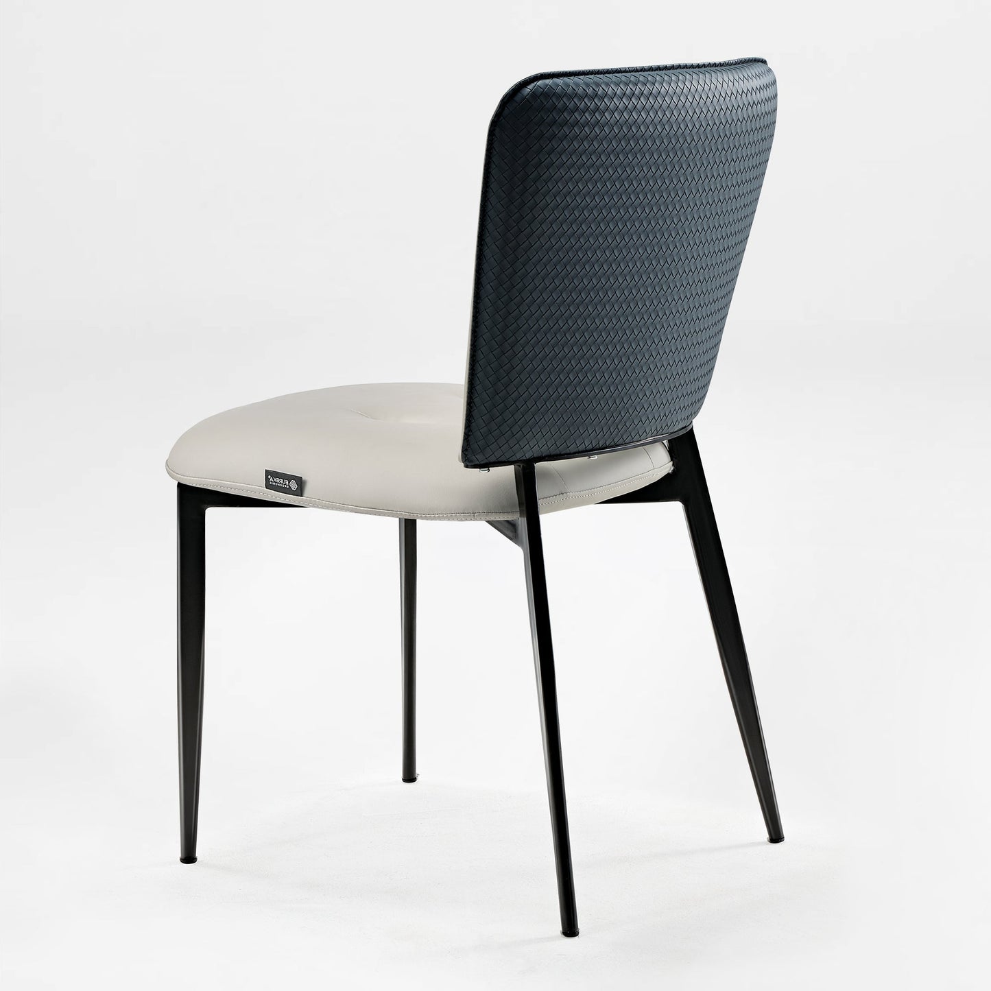 Aspen, Upholstered Dining Side Chairs Set of 2, Indigo Blue& Off-White