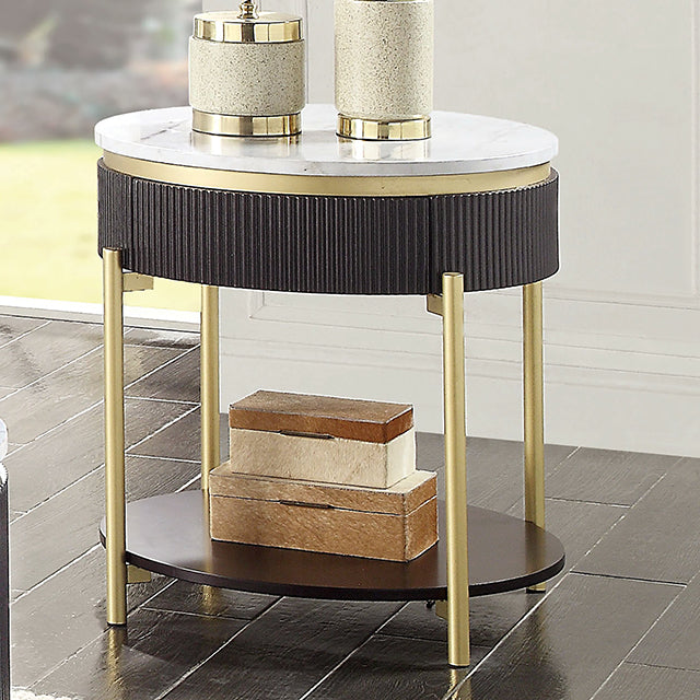 Koblenz Side Table Dark Walnut