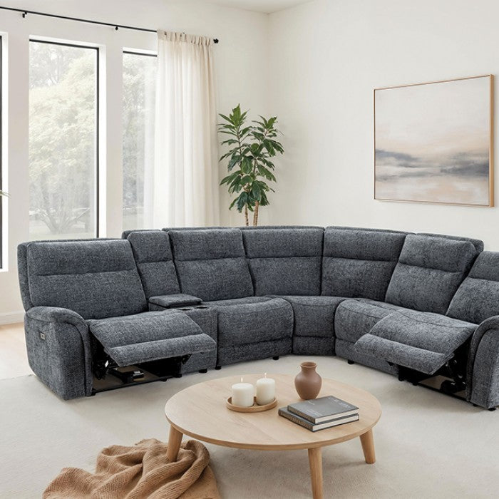 Mattheus Sectional Charcoal Gray