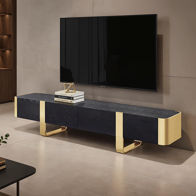 Leknes TV Console Gold