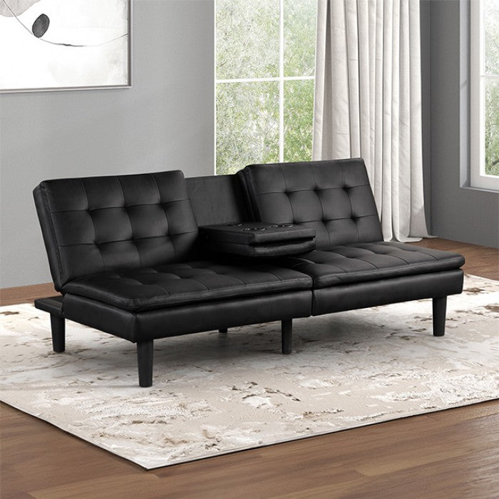 Eidsberg Futon Sofa Bed Sleeper Black