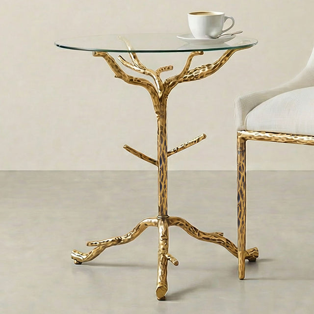 Sarna Side Table Matte Gold