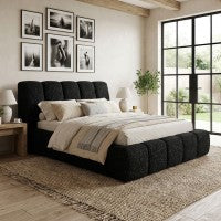 Grevan Bed Hematite Black
