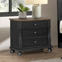 Neue Mills Nightstand Farmhouse Black