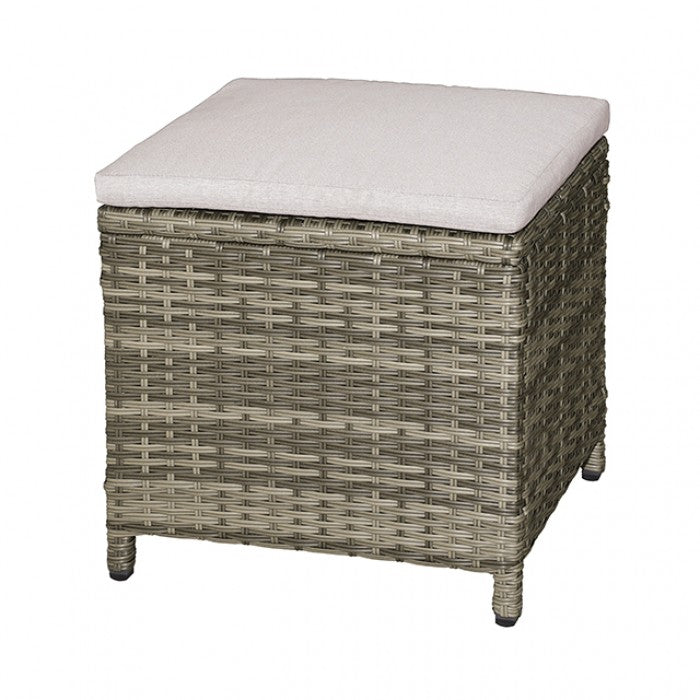 Antigua Ottoman Outdoor Bench Gun Metal