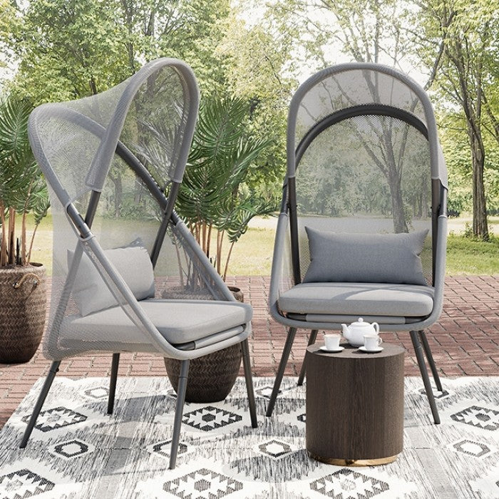 Alverta Foldable Chair Outdoor Chair Light Gray