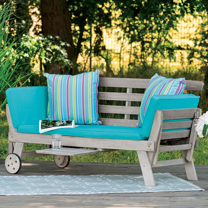Maui Convertible Sofa Daybed Outdoor Sofa Gray