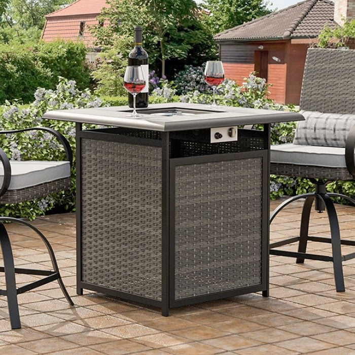 Arosa Fire Pit Counter Ht. Table Outdoor Table Black