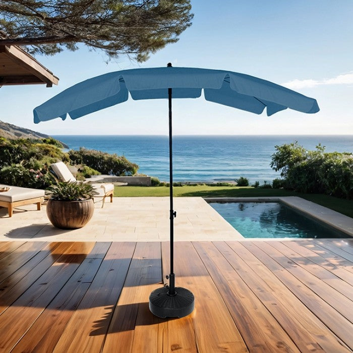 Sleek Rectangular Tilting Umbrella Umbrella Light Sapphire