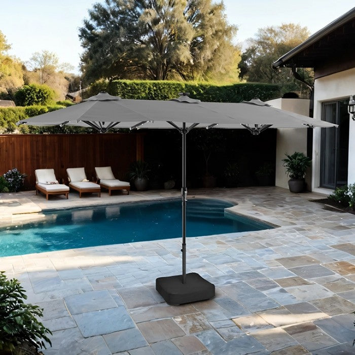 Musa Rectangular Market Umbrella Umbrella Gray