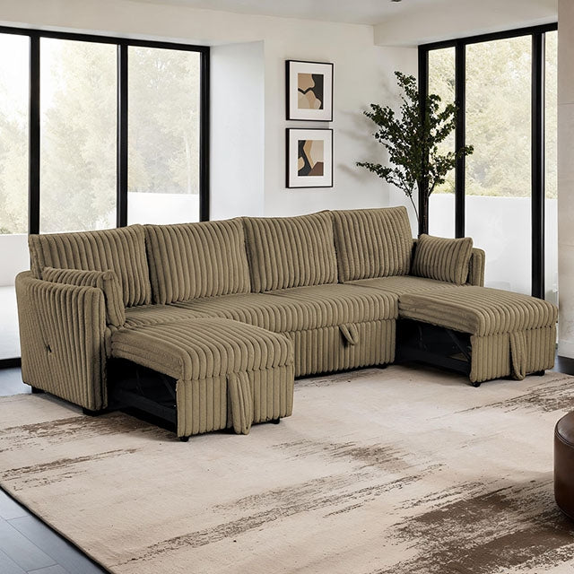 Denholme Sectional Brown