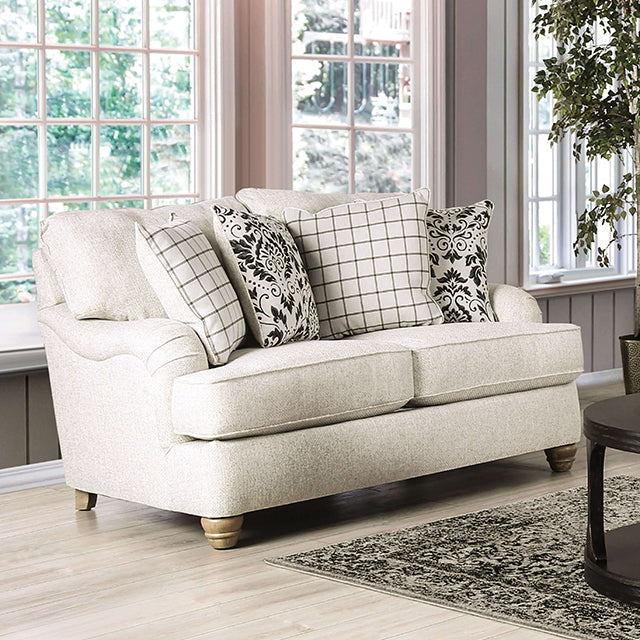 Mossley Loveseat Ivory