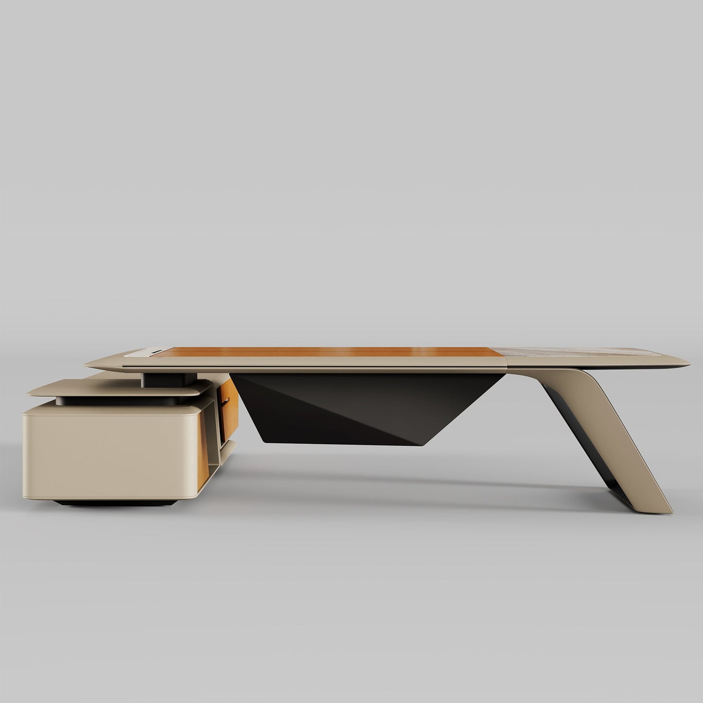 Zen Lunar, Executive Desk & Bookcase
