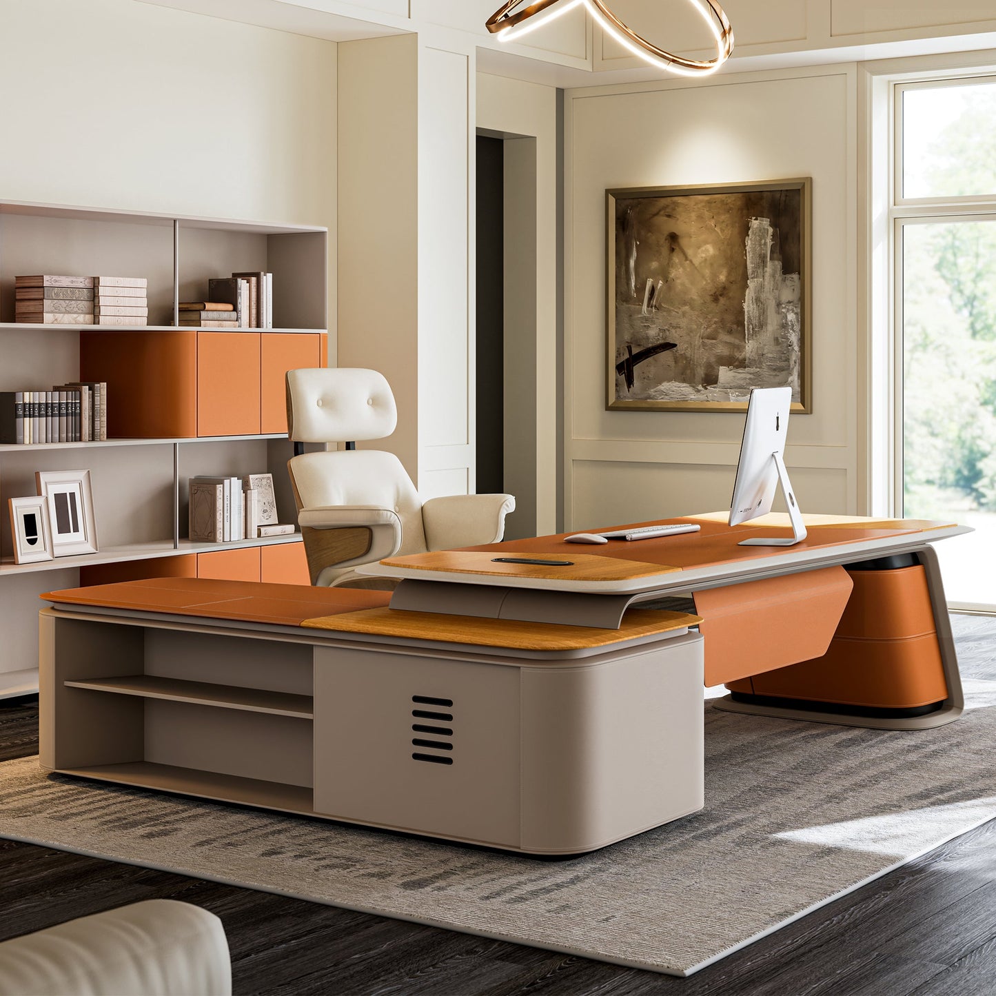 Zen Altair,  Executive Desk & Bookcase