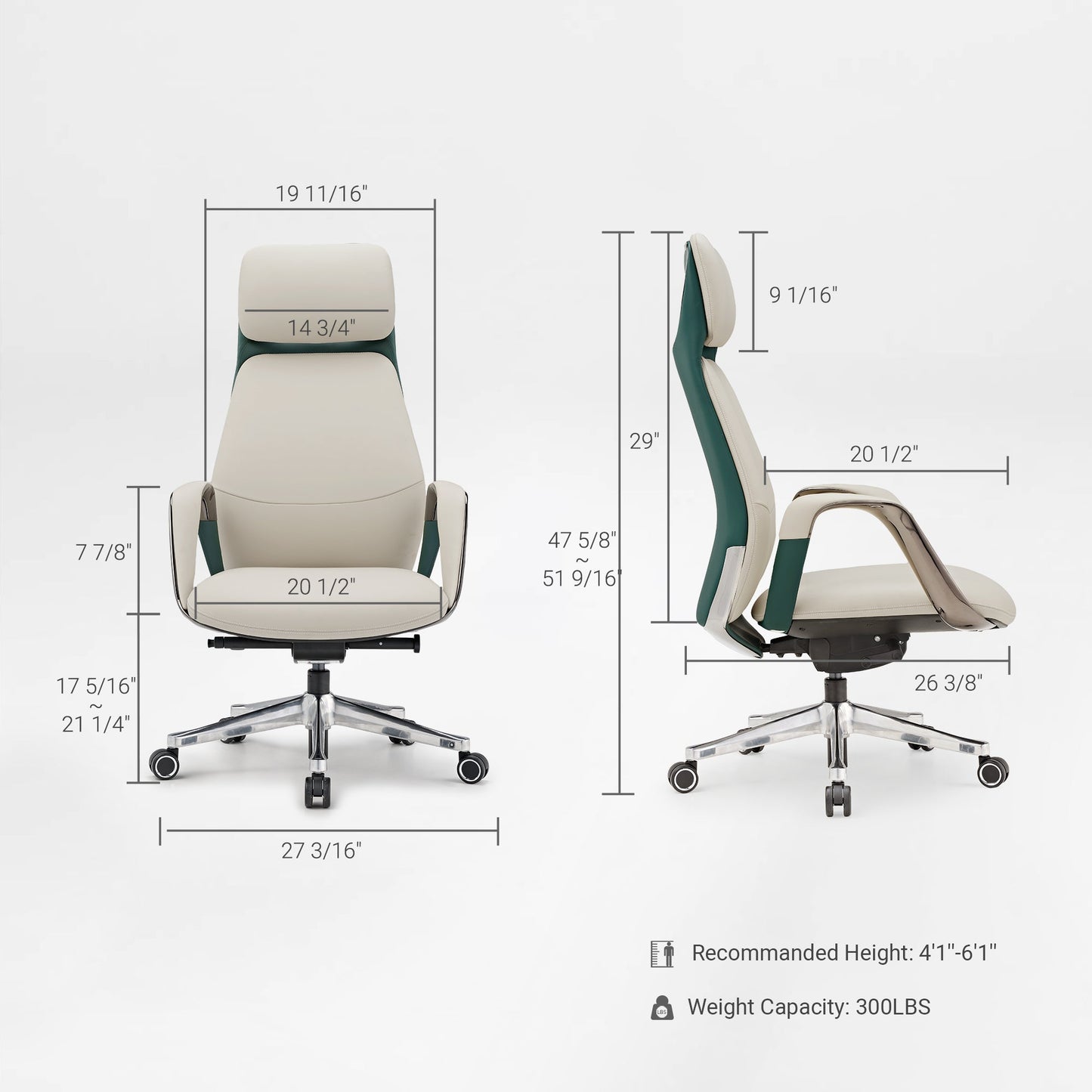 Executive Office Set: Ark Standing  Desk & Luxury Executive Chair