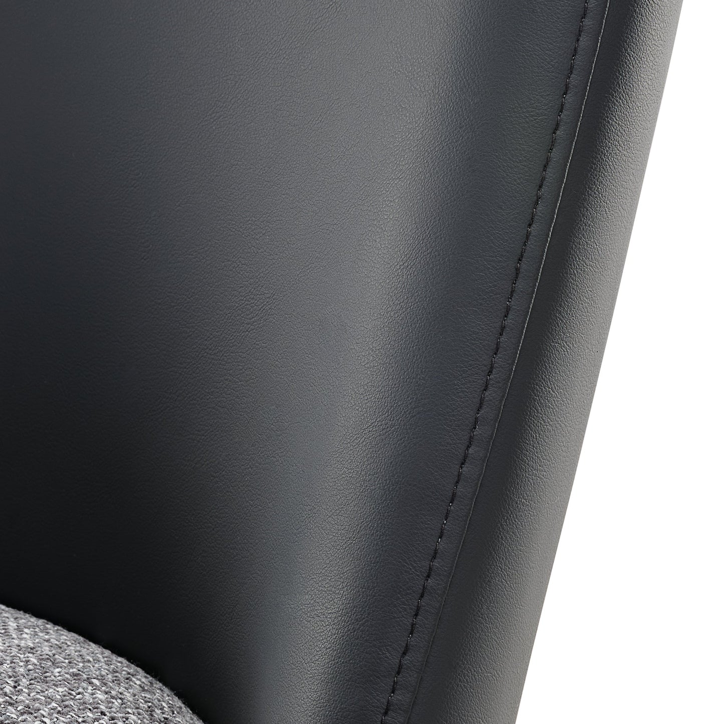 Solace, Upholstered Dining Side Chairs Set of 2, Black Gray