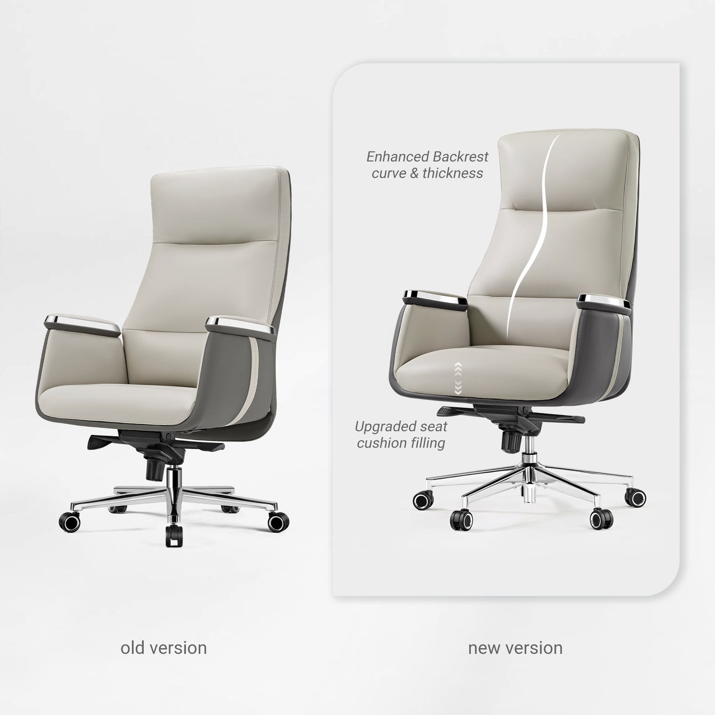 Royal II, Silicone & Leather Executive Ergonomic Office Chair
