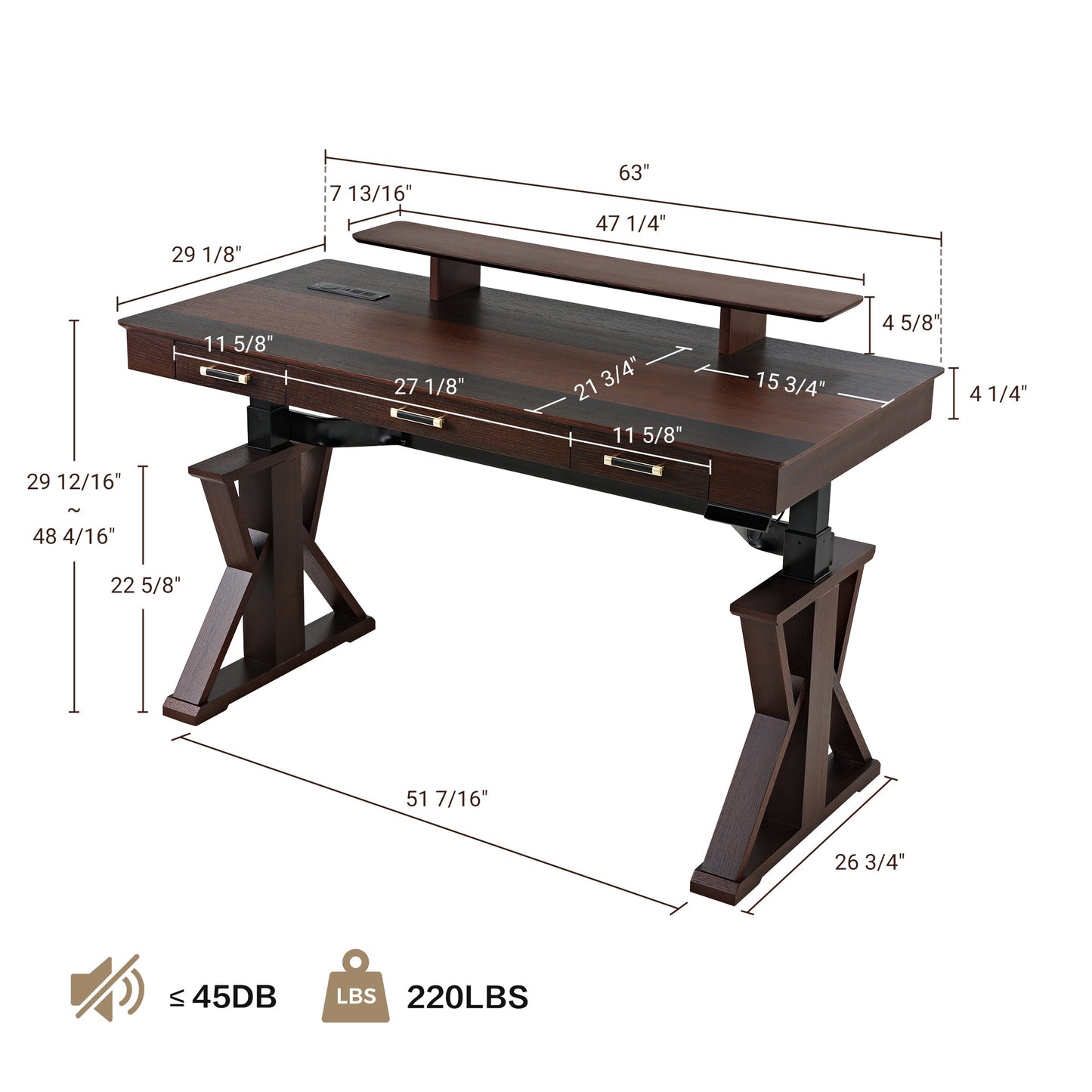 Executive Office Set: Ark SWS Pro Standing Desk & Executive Office Chair
