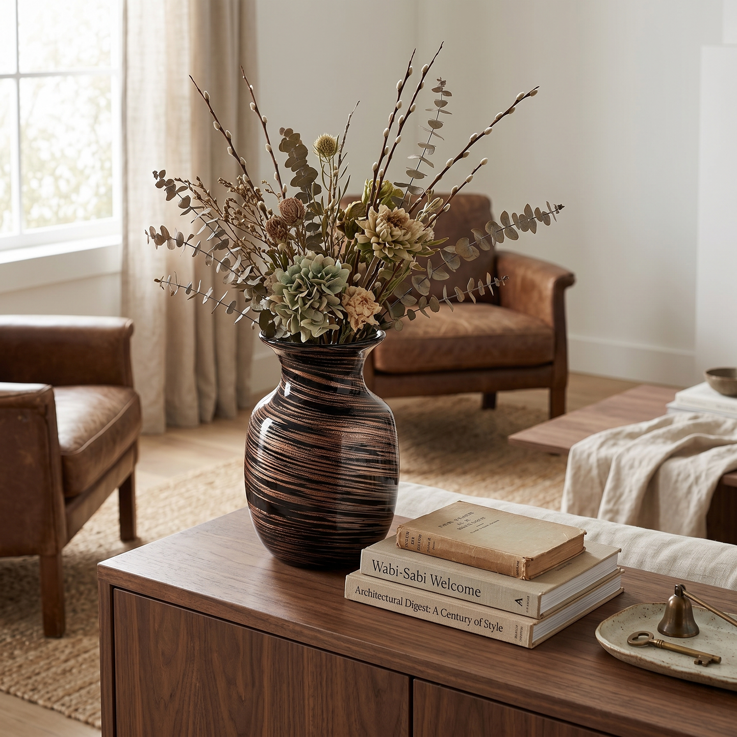 HD-02, 7.5''/9''H, Rustic Vase
