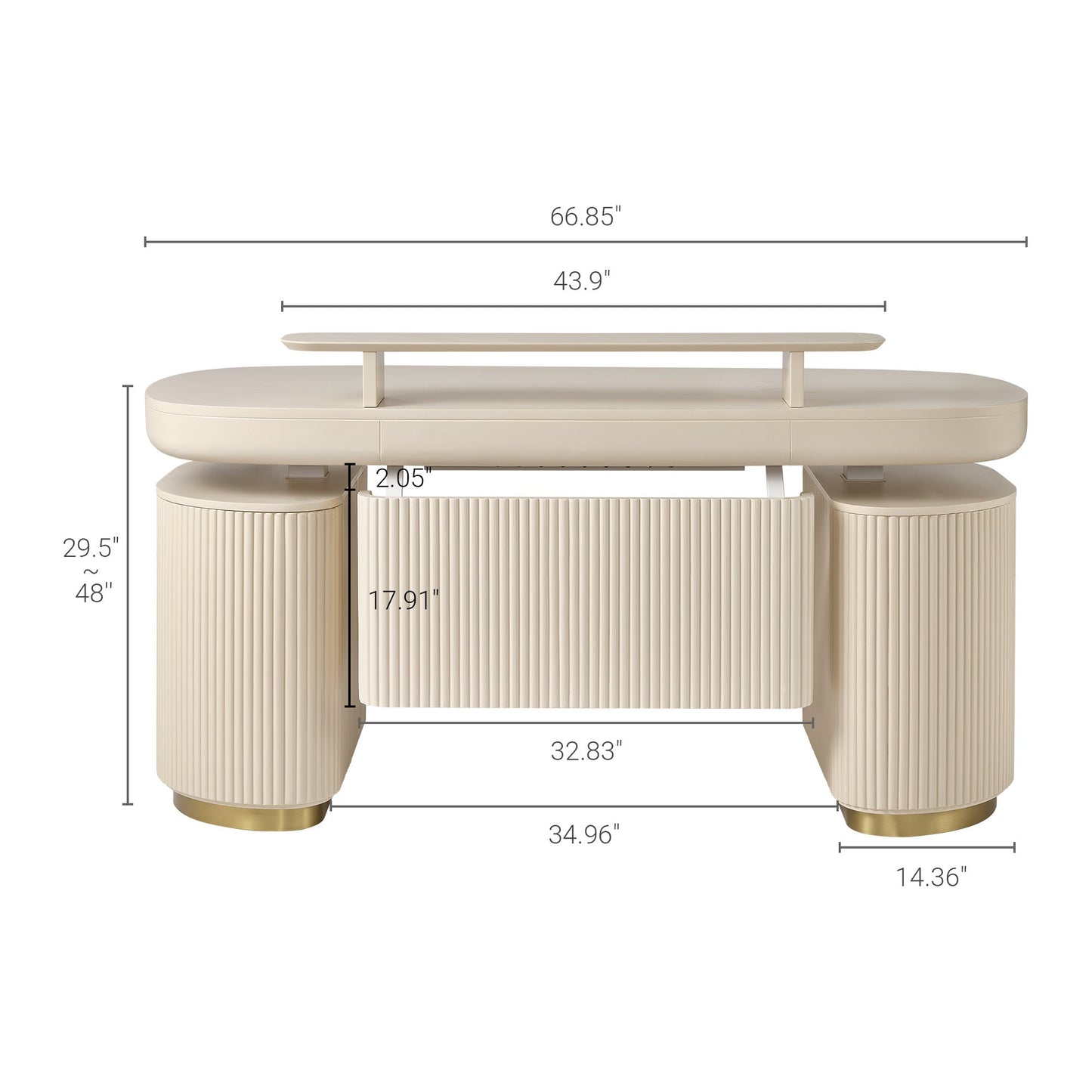 Opal Desk Modesty Panel
