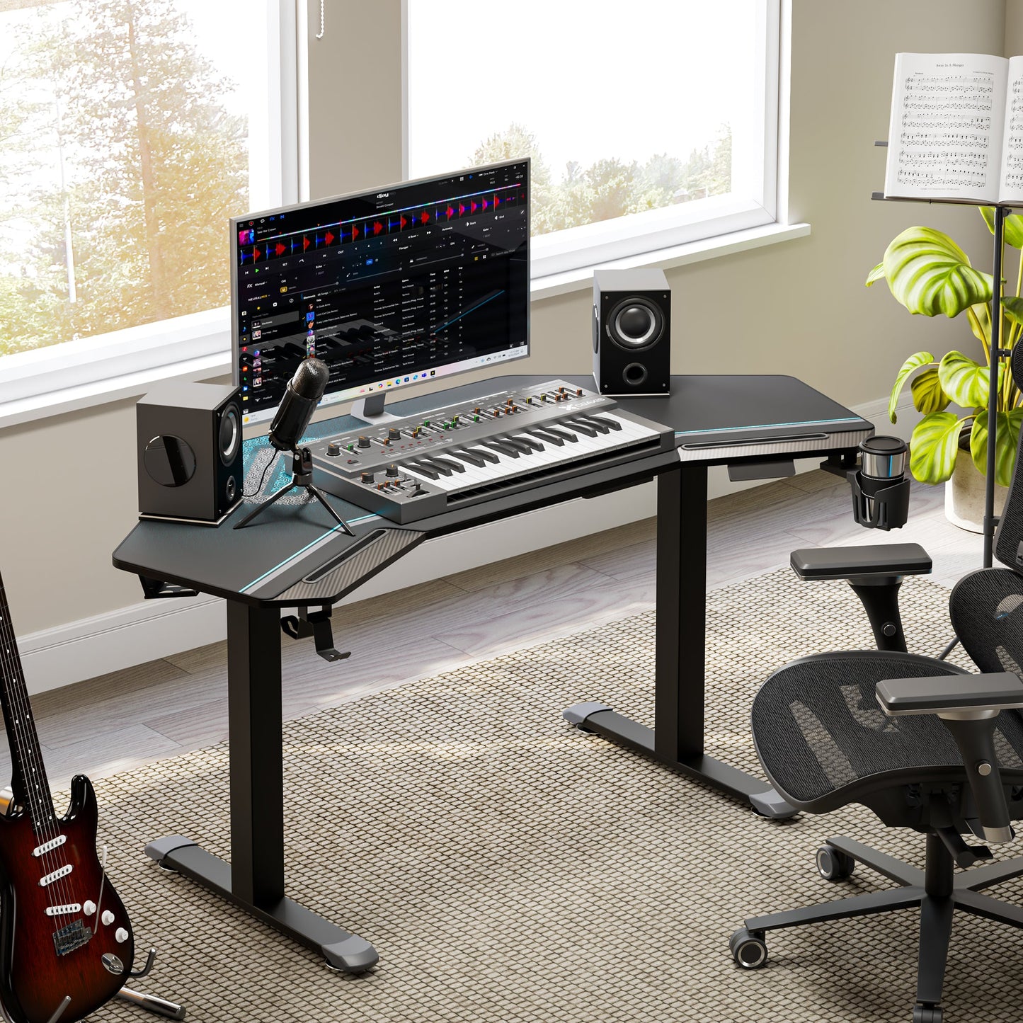 Aero Pro Wing Shaped Standing Desk (63"x23")