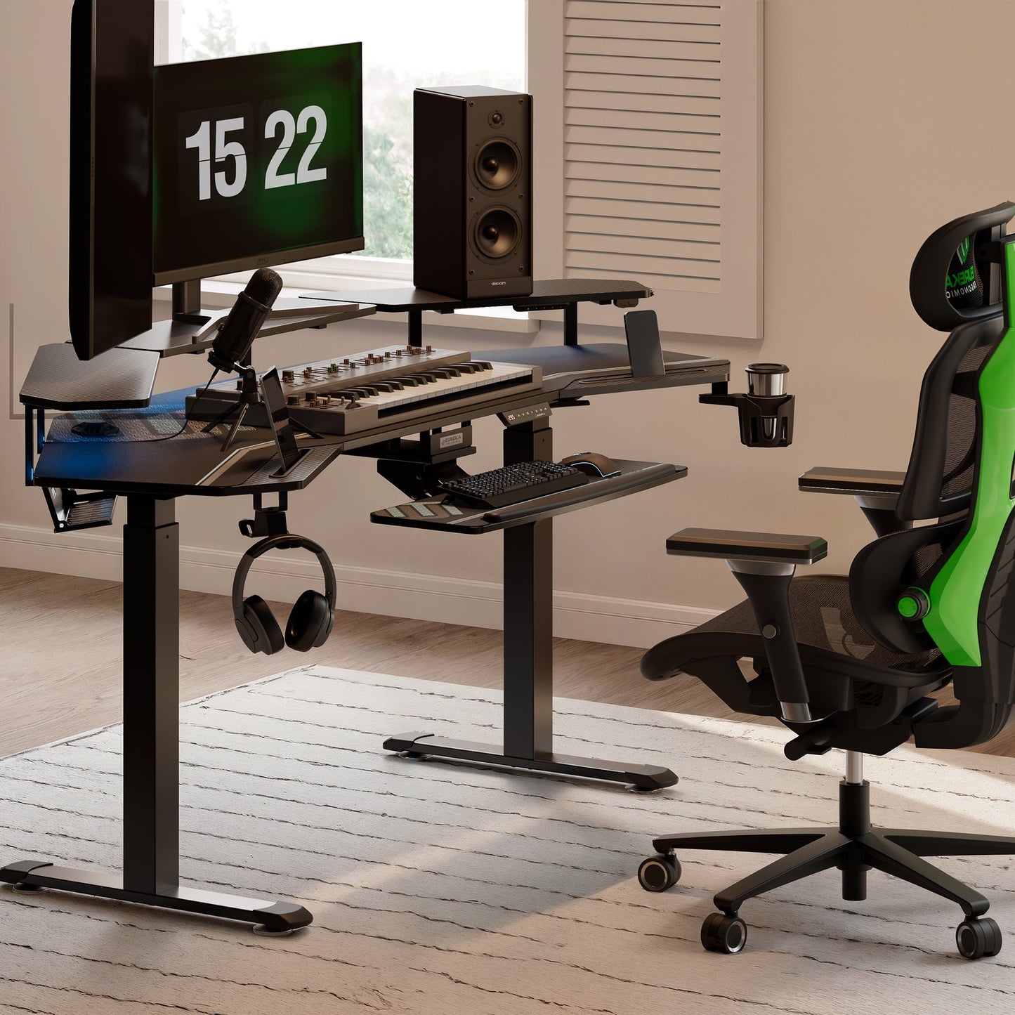 Aero Pro Wing-Shaped Standing Desk (72"x23")