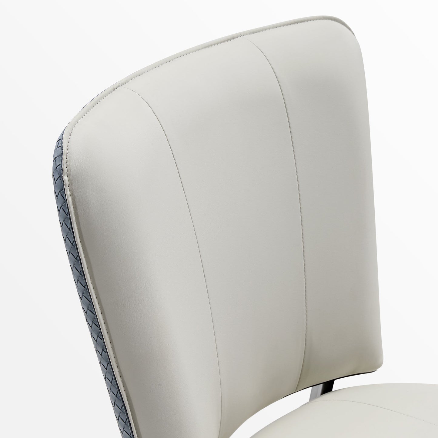 Aspen, Upholstered Dining Side Chairs Set of 2,  Indigo Blue& Off-White