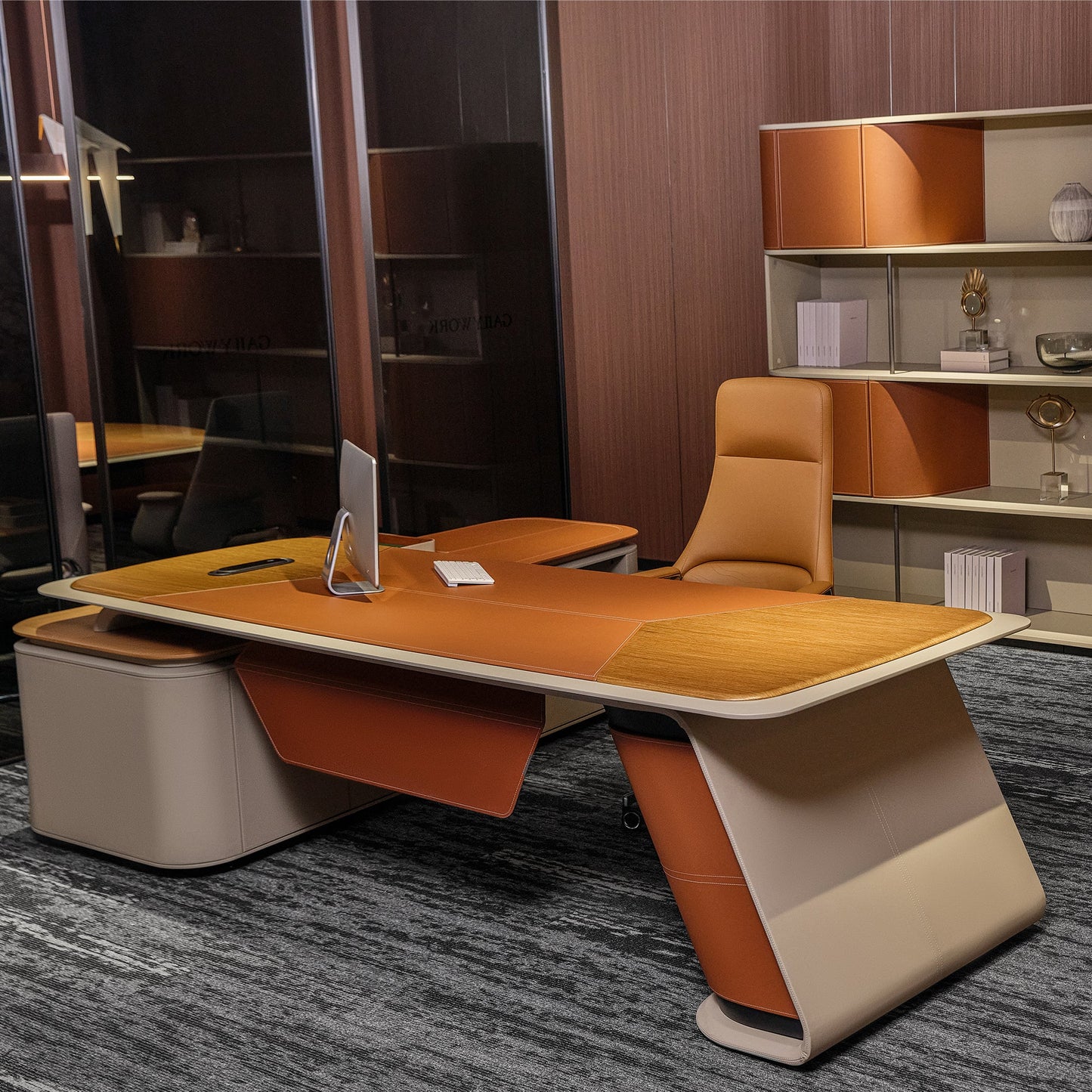 Zen Altair,  Executive Desk & Bookcase