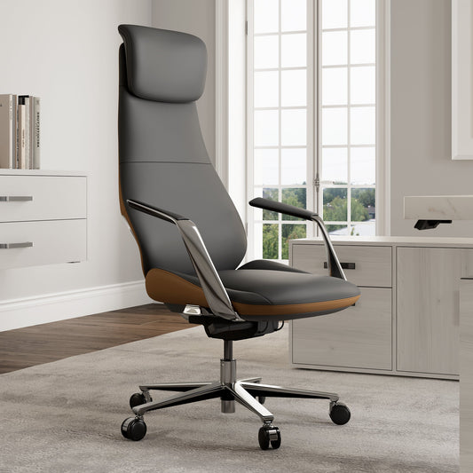 Serene Aaron, Genuine Leather Executive Office Chair