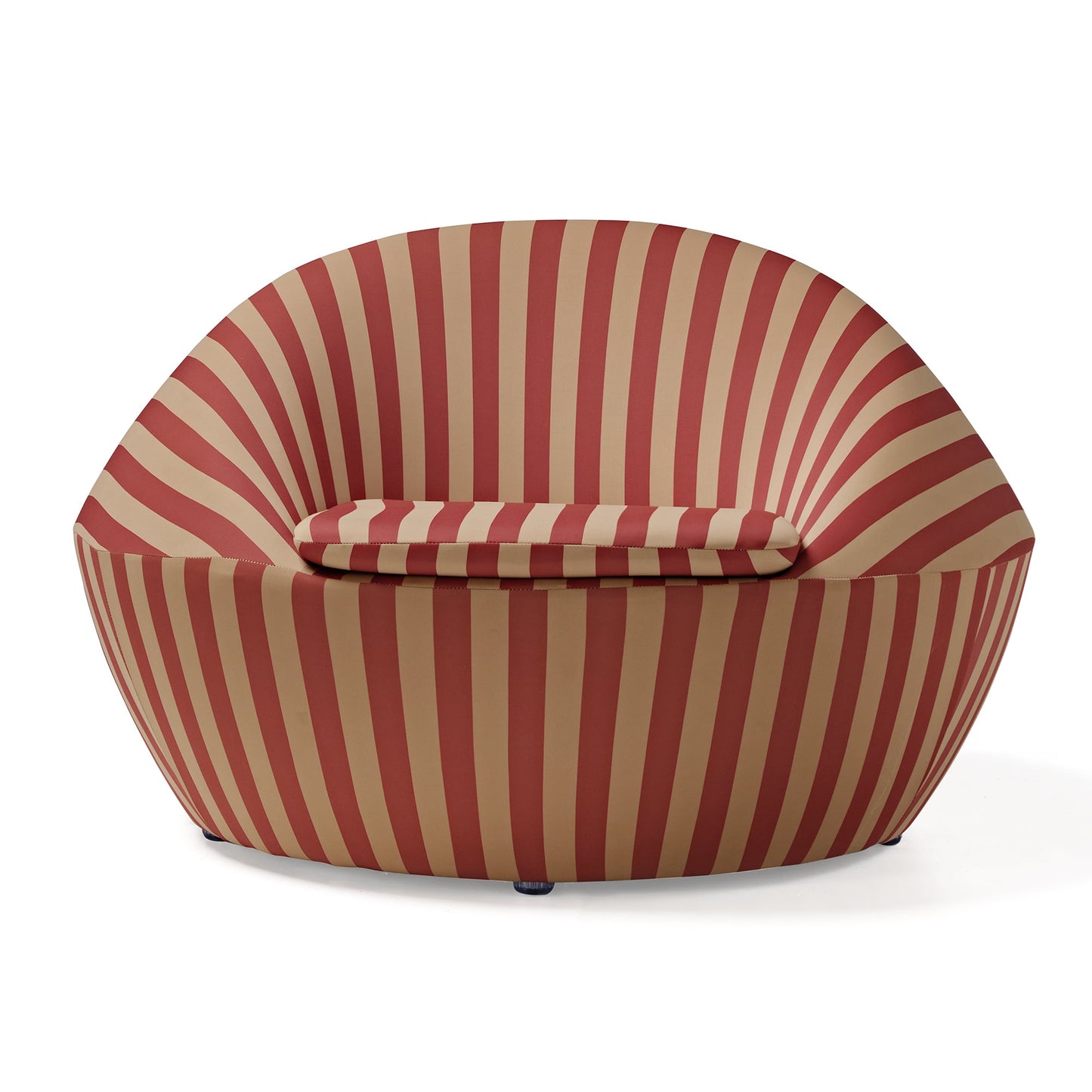 Lounge Chair-Red Yellow & Blue Yellow Stripe