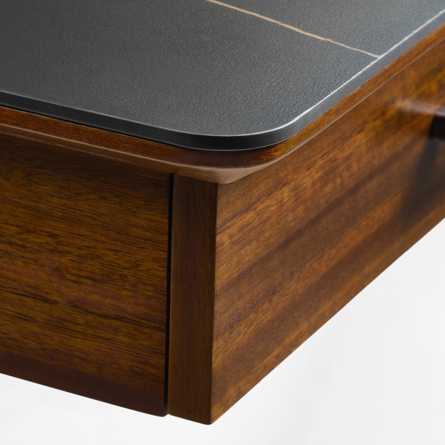 Ark Pro L-Shaped Standing Desk (Sintered Stone, 63"x23")