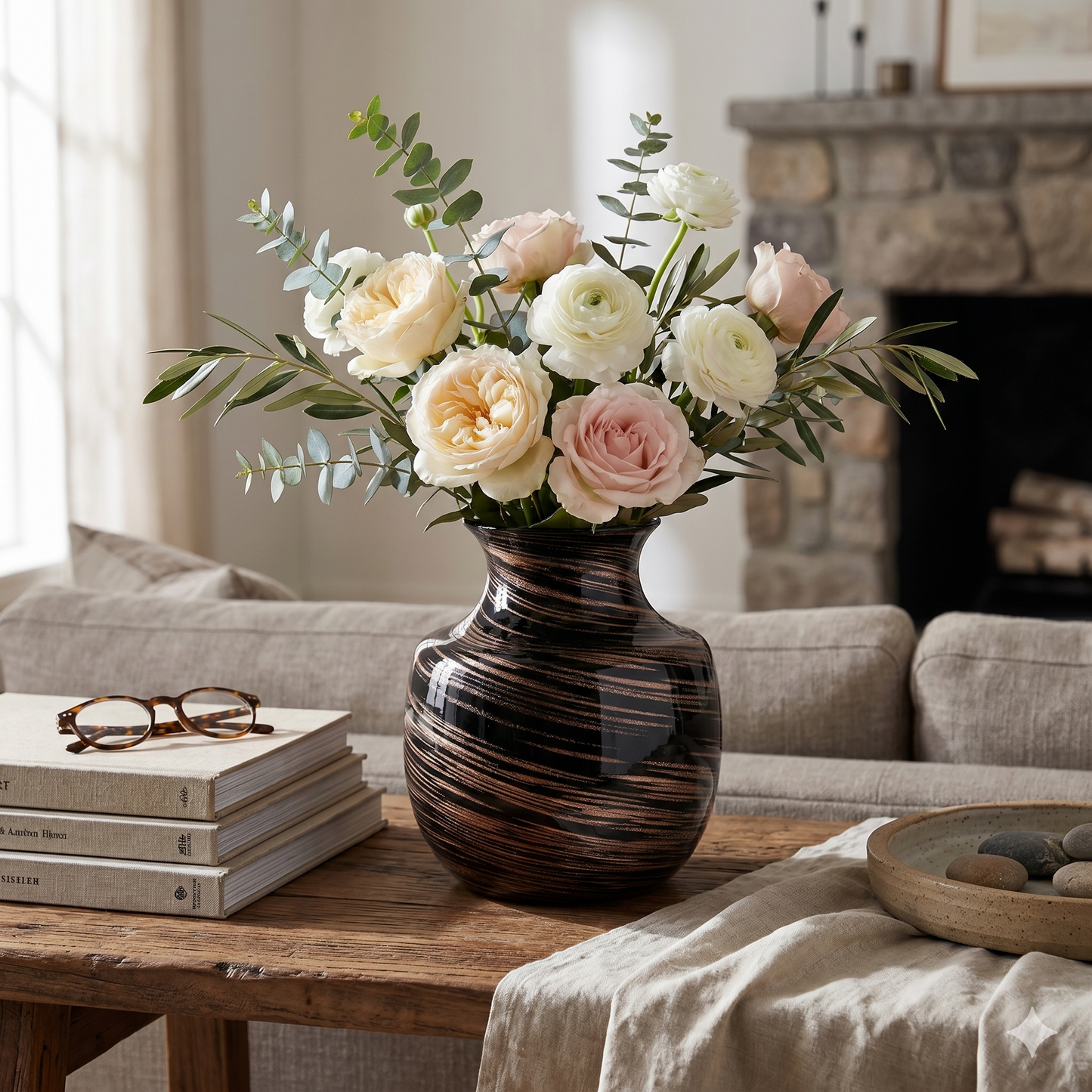 HD-02, 7.5''/9''H, Rustic Vase