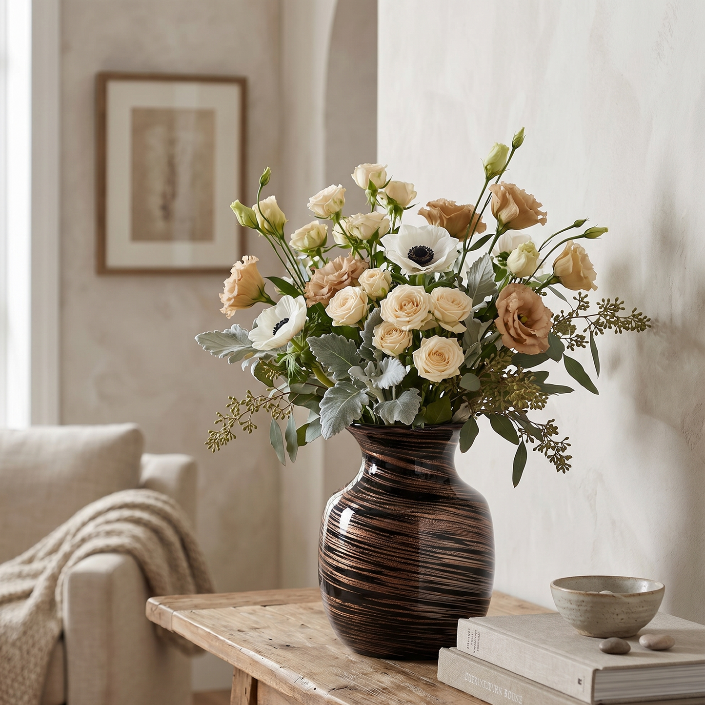HD-02, 7.5''/9''H, Rustic Vase