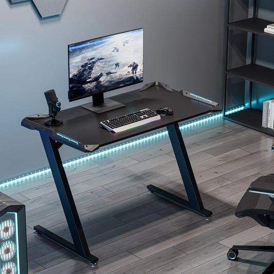 Gaming Desk with Z-shaped Legs (44"x24")