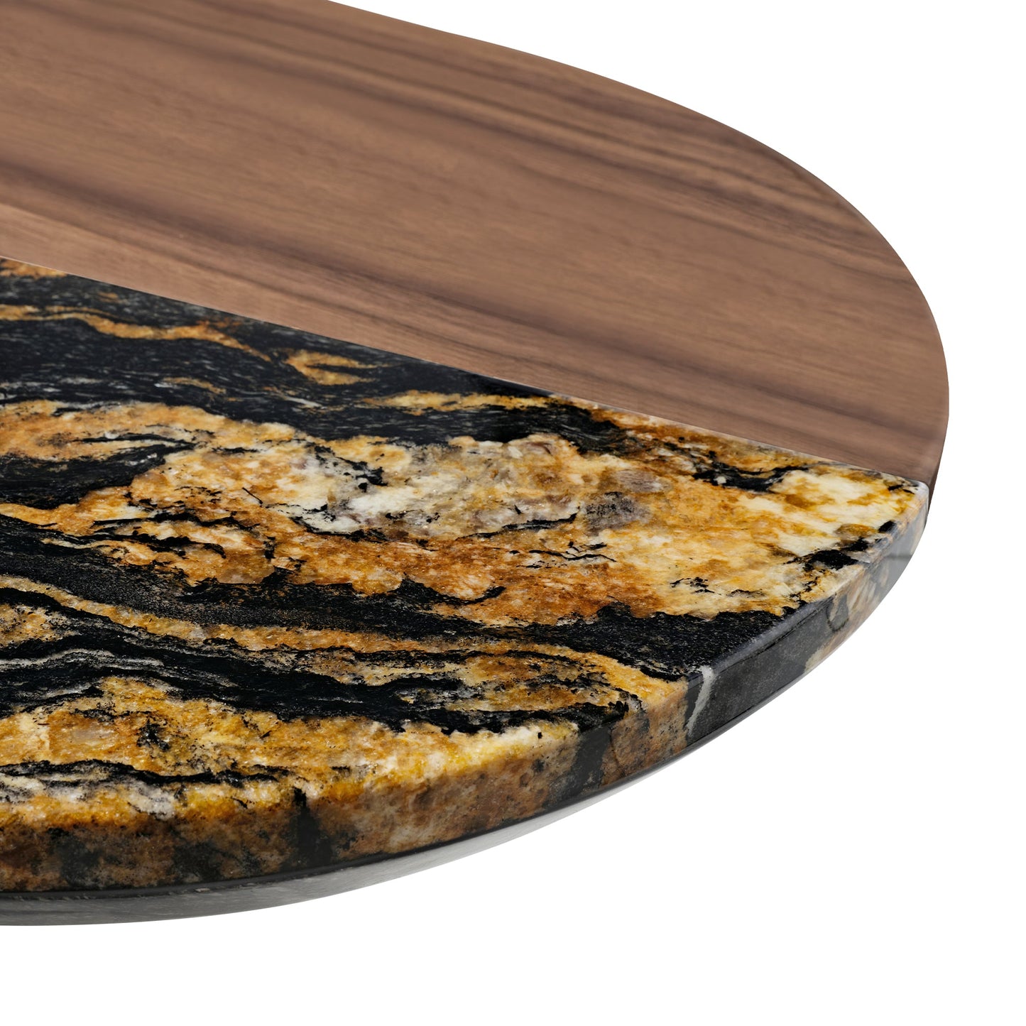 [Coming Soon] Magma, Natural Marble & Wood Top Office Desk (86"x37")