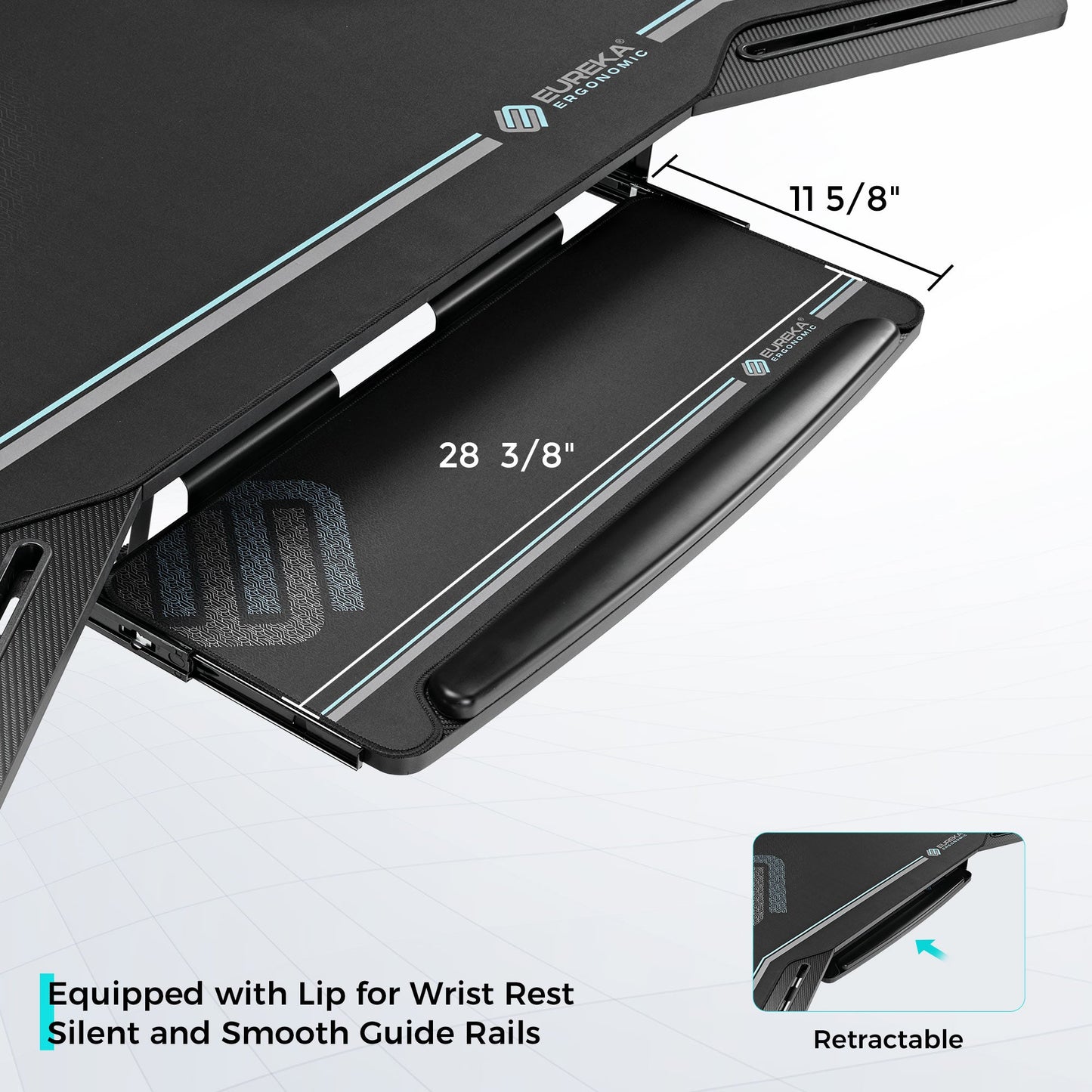 Aero Wing Shaped Studio Desk (73"x23")
