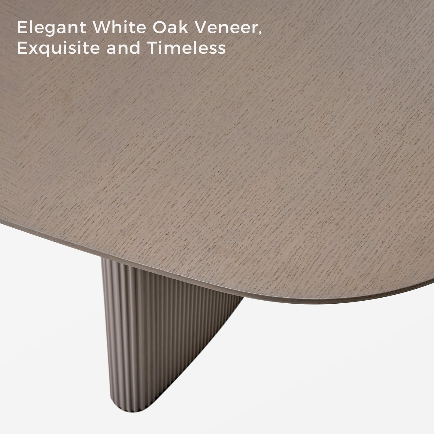 Stella, 86.06" Oval Dining Table, Gray