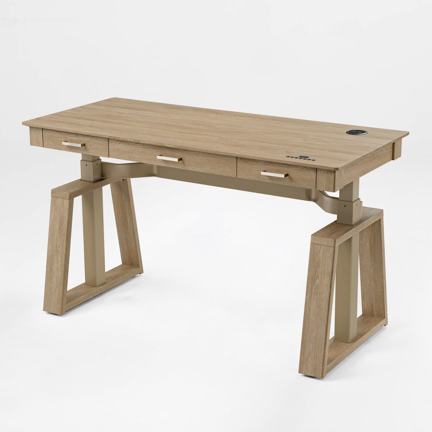 Executive Office Set：Ark EL Standing Desk, Chair & Storage