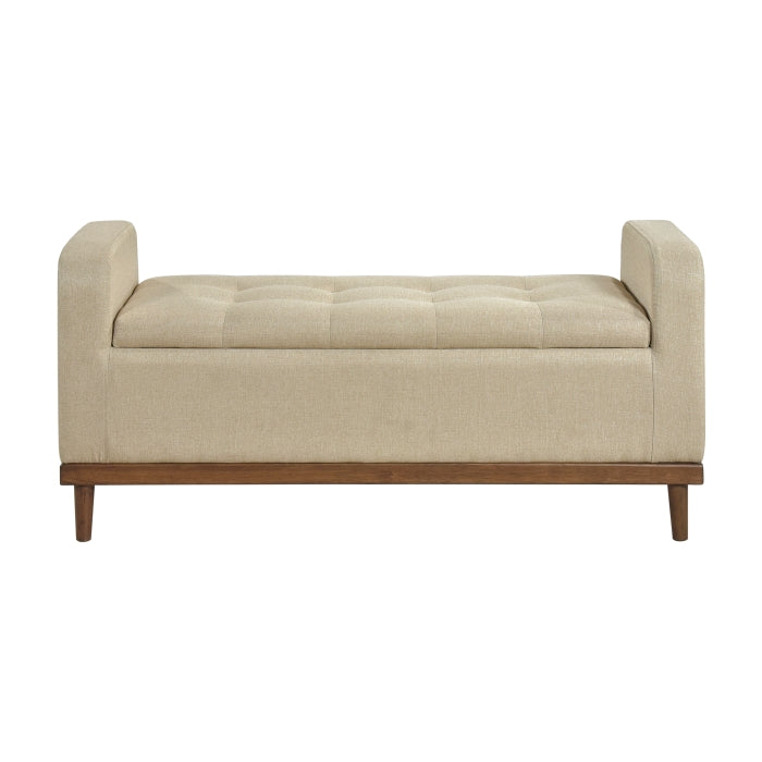 Brigitte Lift Top Storage Bench Bench Brown (walnut frame)