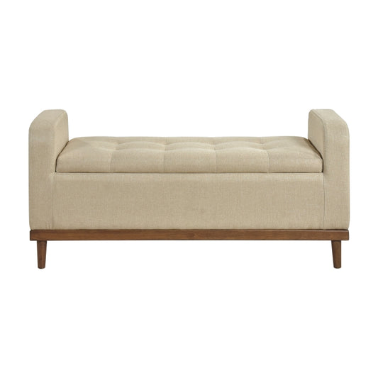 Brigitte Lift Top Storage Bench Bench Brown (walnut frame)