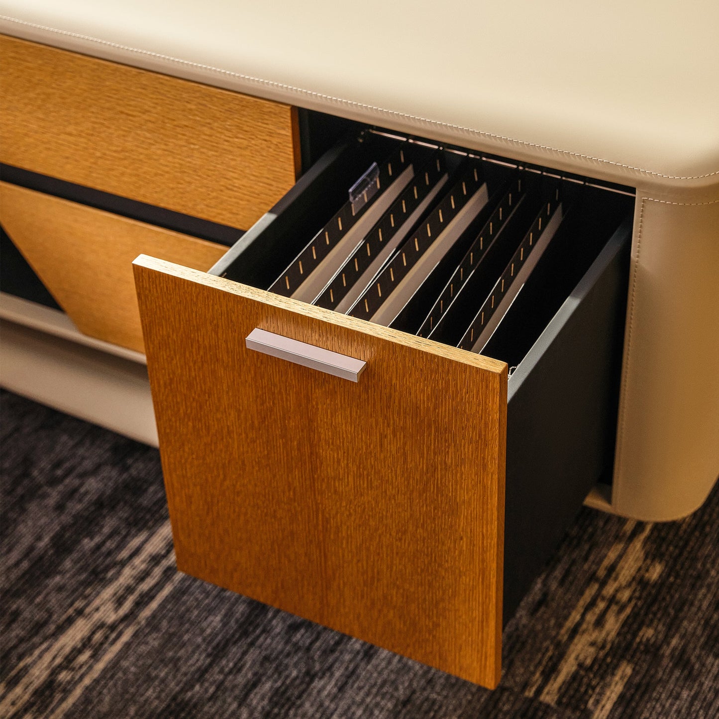 Zen Lunar, Executive Desk & Bookcase