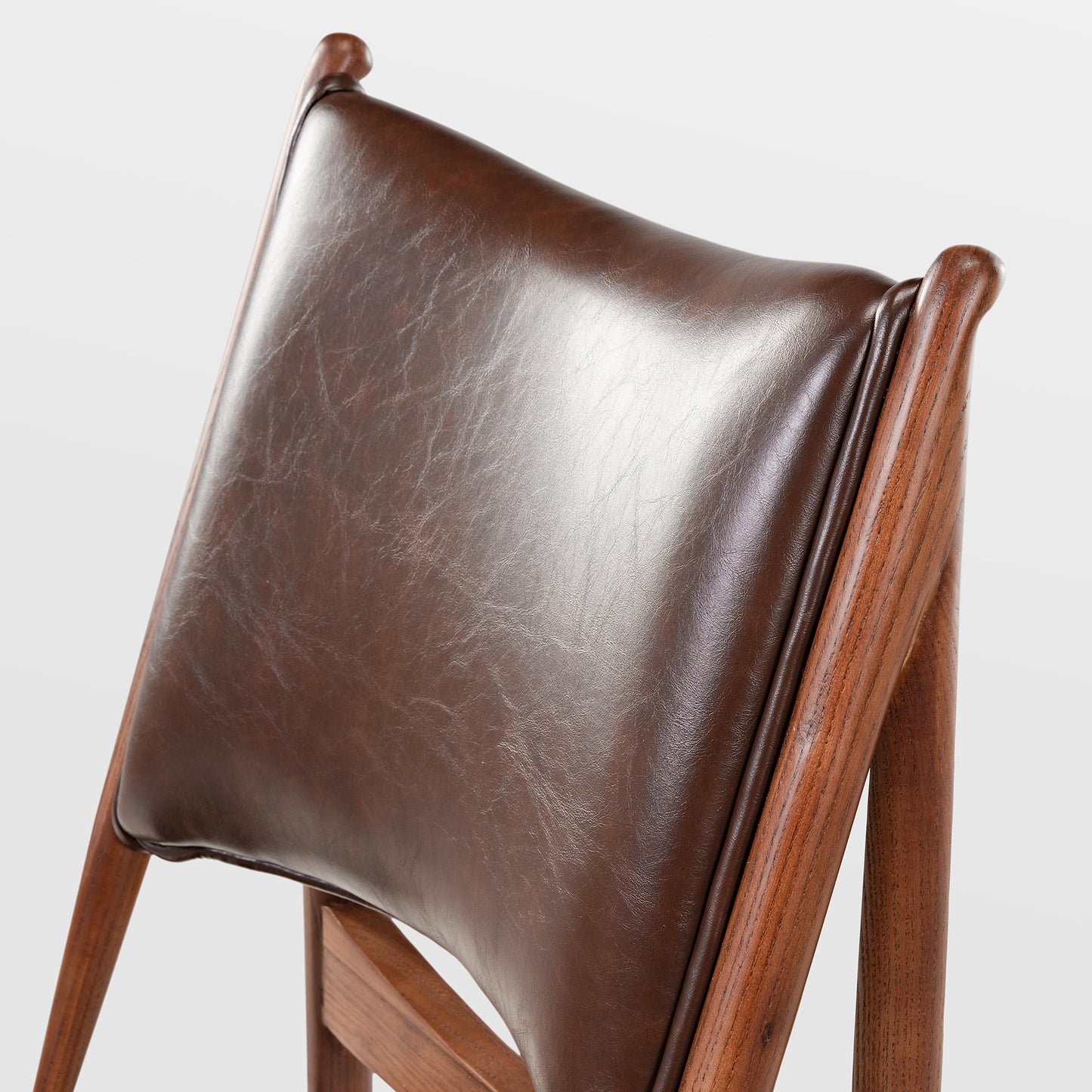 Lavish, Solid Wood Dining Side Chairs Set of 2, Brown