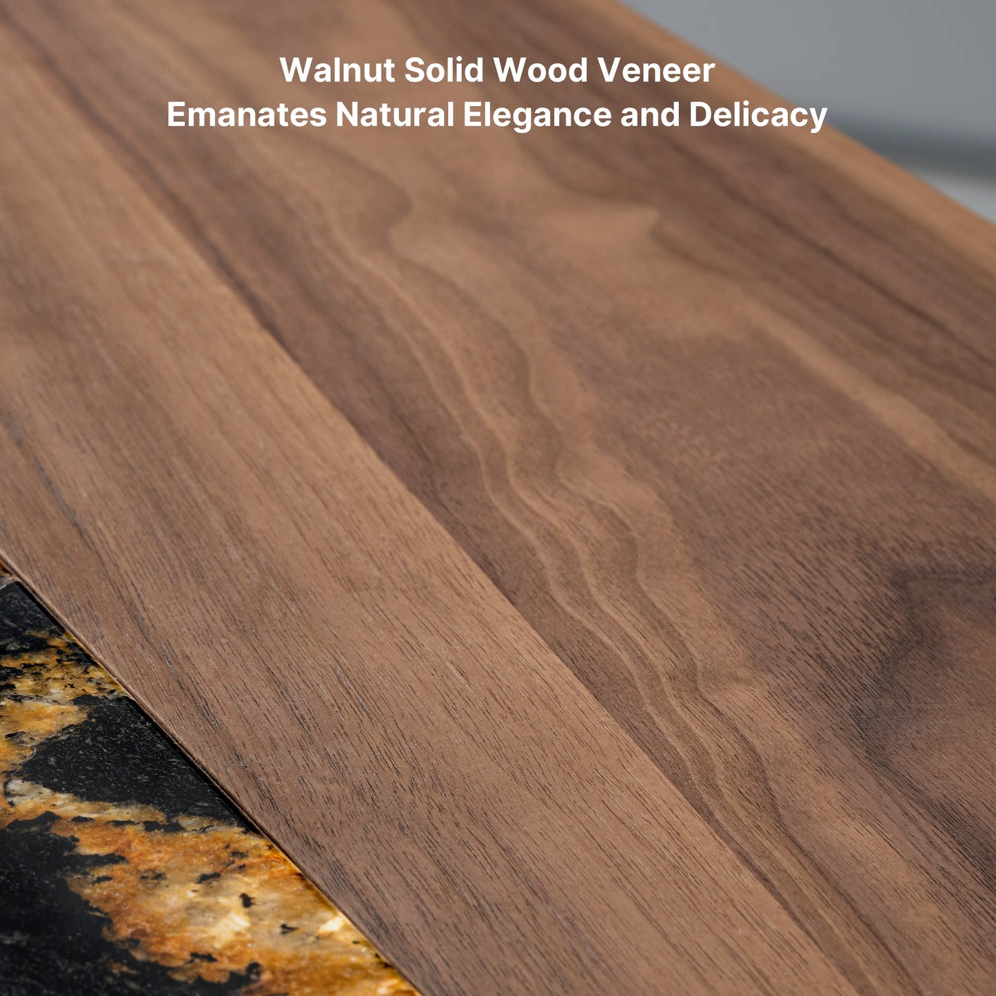 [Coming Soon] Magma, Natural Marble & Wood Top Office Desk (86"x37")