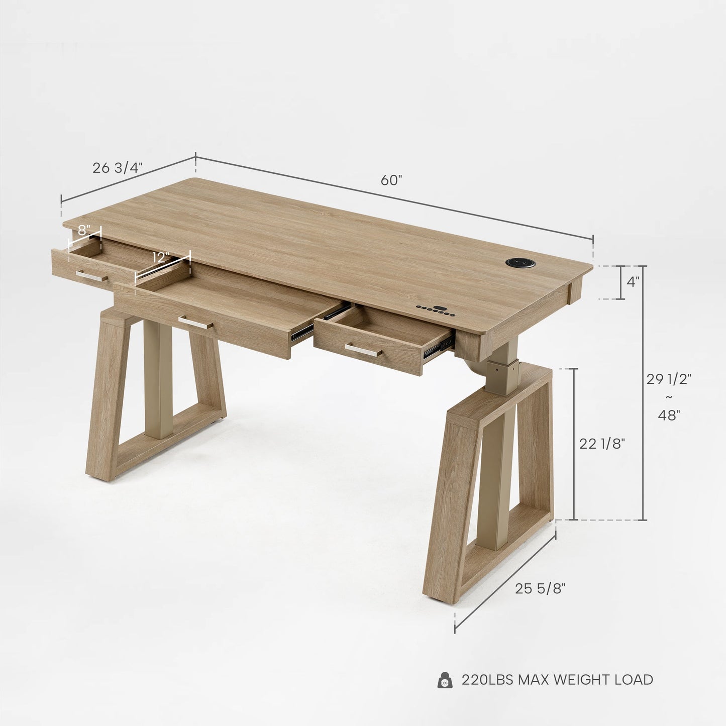 Executive Office Set：Ark EL Standing Desk & Executive Office Chair