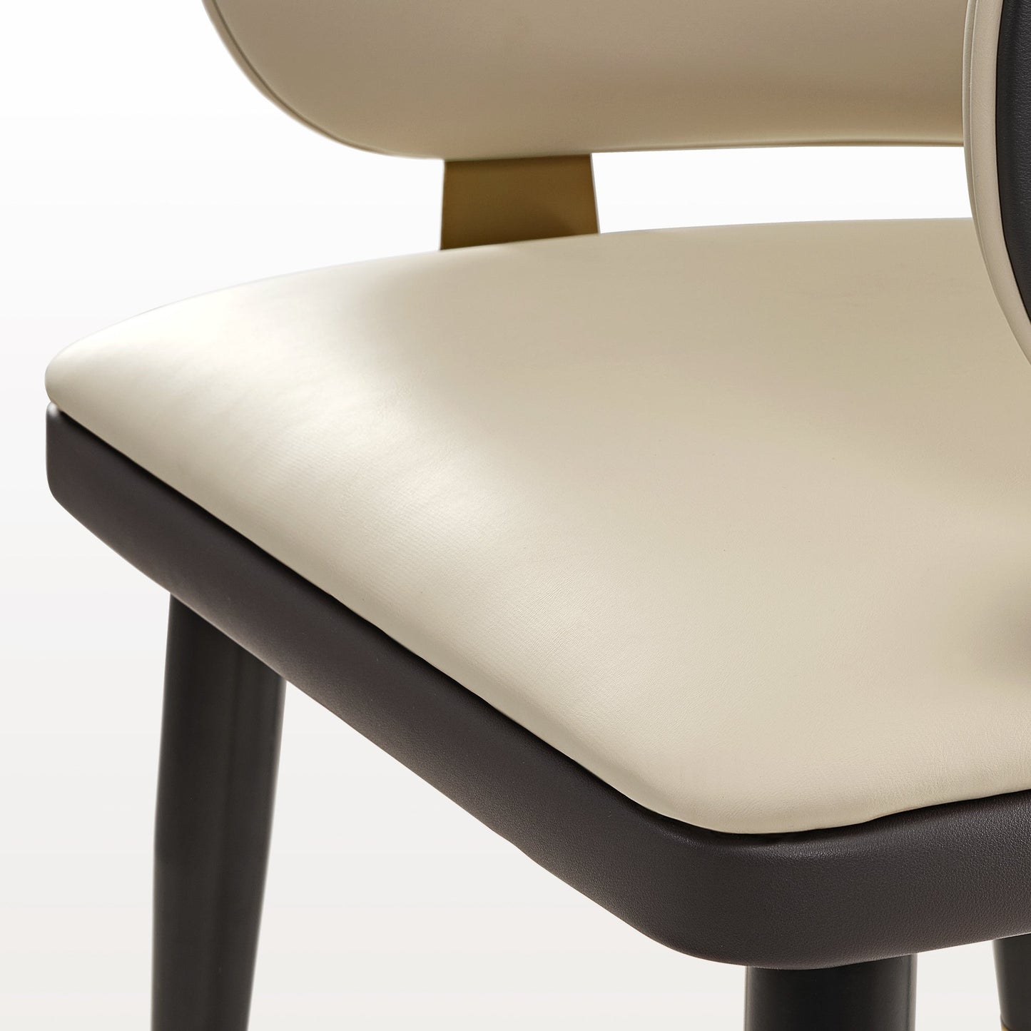 Anareli, Upholstered Dining Arm Chairs Set of 2,Beige & Dark Brown