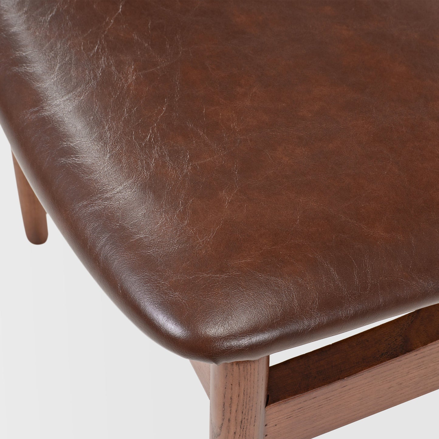 Lavish, Solid Wood Dining Side Chairs Set of 2, Brown