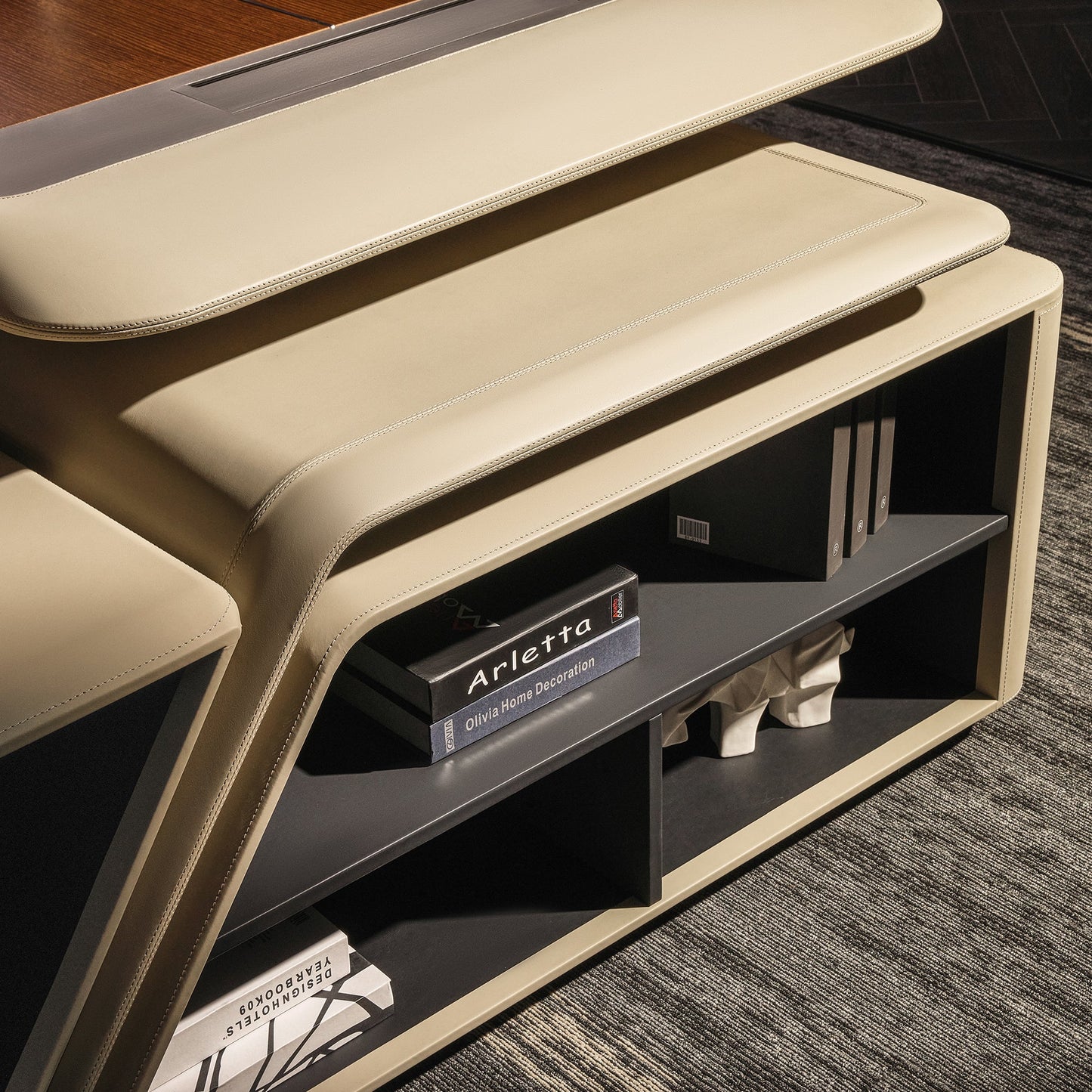 Zen Lunar, Executive Desk & Bookcase