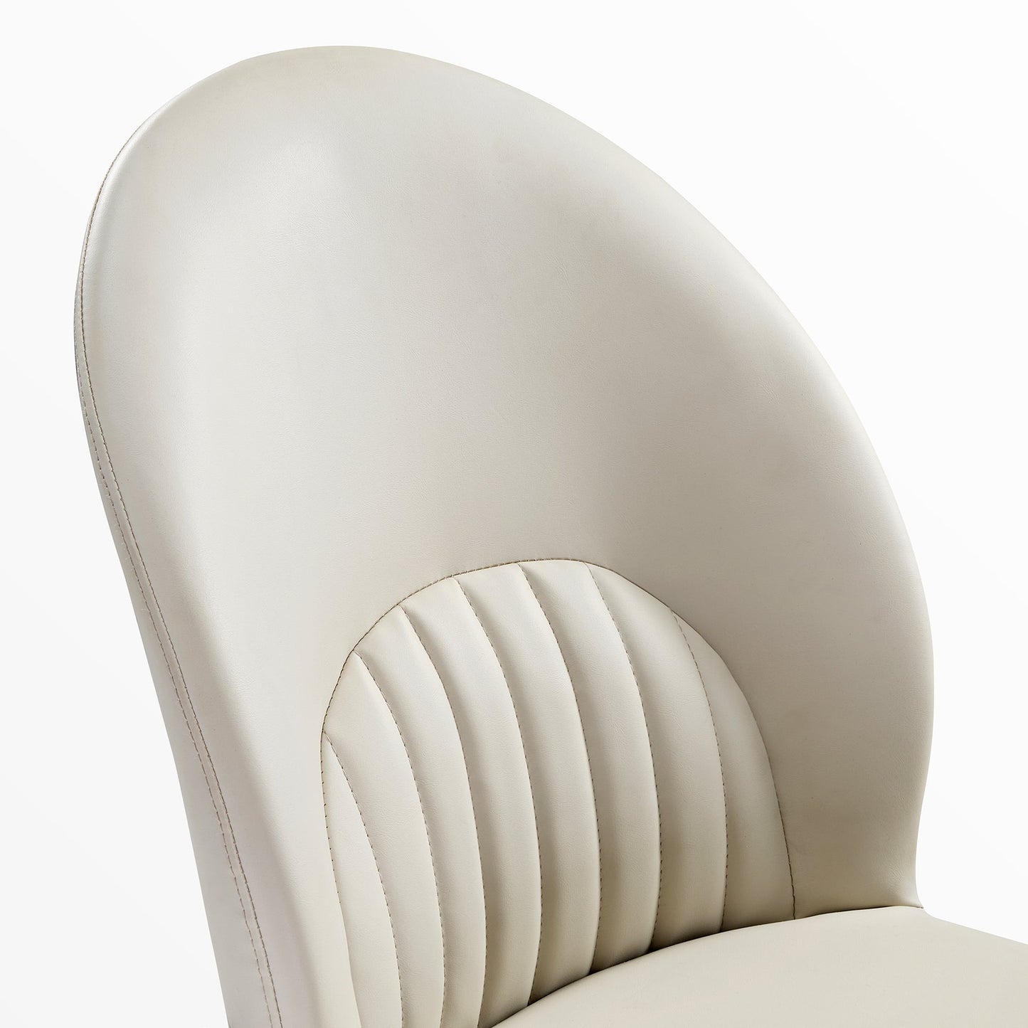 Chic, Upholstered Dining Side Chair Set of 2, Off-White
