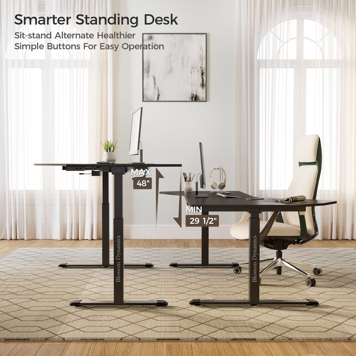 Blossom Dynamics® Office Standing Desk (70"x46")